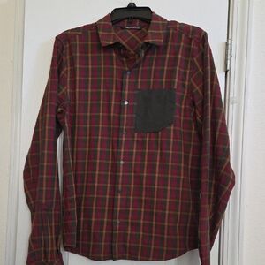 Arc'Teryx Maroon Mens S, Long Sleeved Plaid, Collared Shirt!